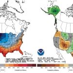 The national Climate Prediction Center’s 6-10-day climate outlook for August 31 – September 4, 2020 where shading indicates probability of above- or below-normal temperature (left) and precipitation (right).