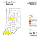 Figure 2. US Drought Monitor status for Indiana as of data through June 29, 2021.