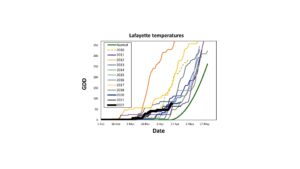 Lafayette temperatures graph