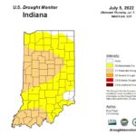 Figure 1. U.S. Drought Monitor for Indiana as of June 28, 2022.