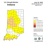 Figure 3. U.S. Drought Monitor for Indiana as of July 21, 2022.