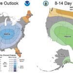 Figure 7. The CPC’s 8-14 day temperature (left) and precipitation (right) outlooks for August 17-23, 2022.