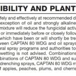 Figure 2. The captan label warns against specific pesticides and tank mixes.