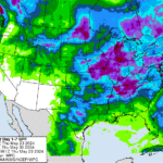Figure 4. Forecasted precipitation amounts (inches) for May 23-30, 2024.