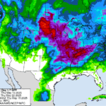 Figure 3. 7-day precipitation total forecasted for May X-Y, 2025.