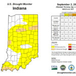 Figure 1: Three-fourths of the state are now abnormally dry, while several counties are also dealing with moderate drought conditions, as indicated by tan shading.