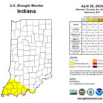 Figure 2. U.S. Drought Monitor categories that considered data through 8 AM EDT Tuesday, April 28th.